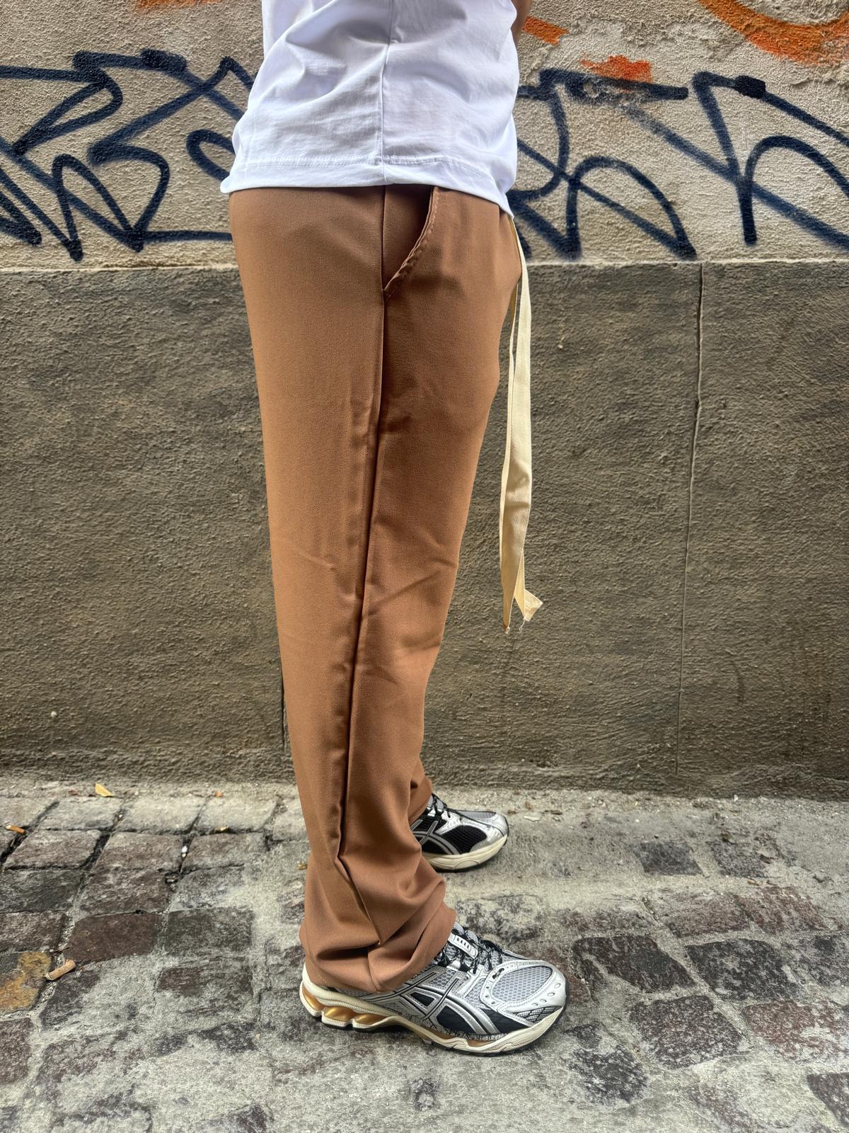 Pantalone Classico Marrone laccio largo