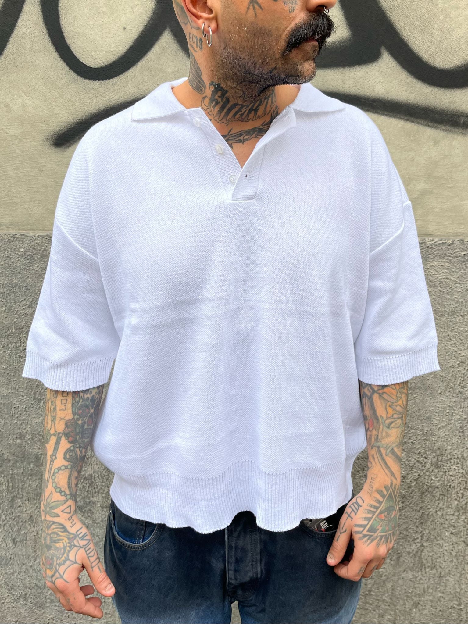 POLO BOTTONI CROPPED
