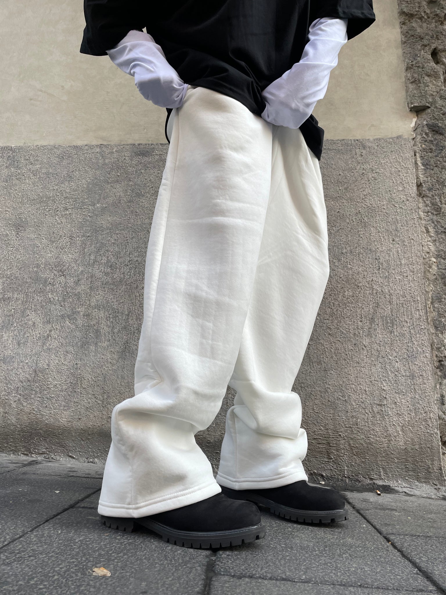 Pantalone di tuta fondo largo Bianco