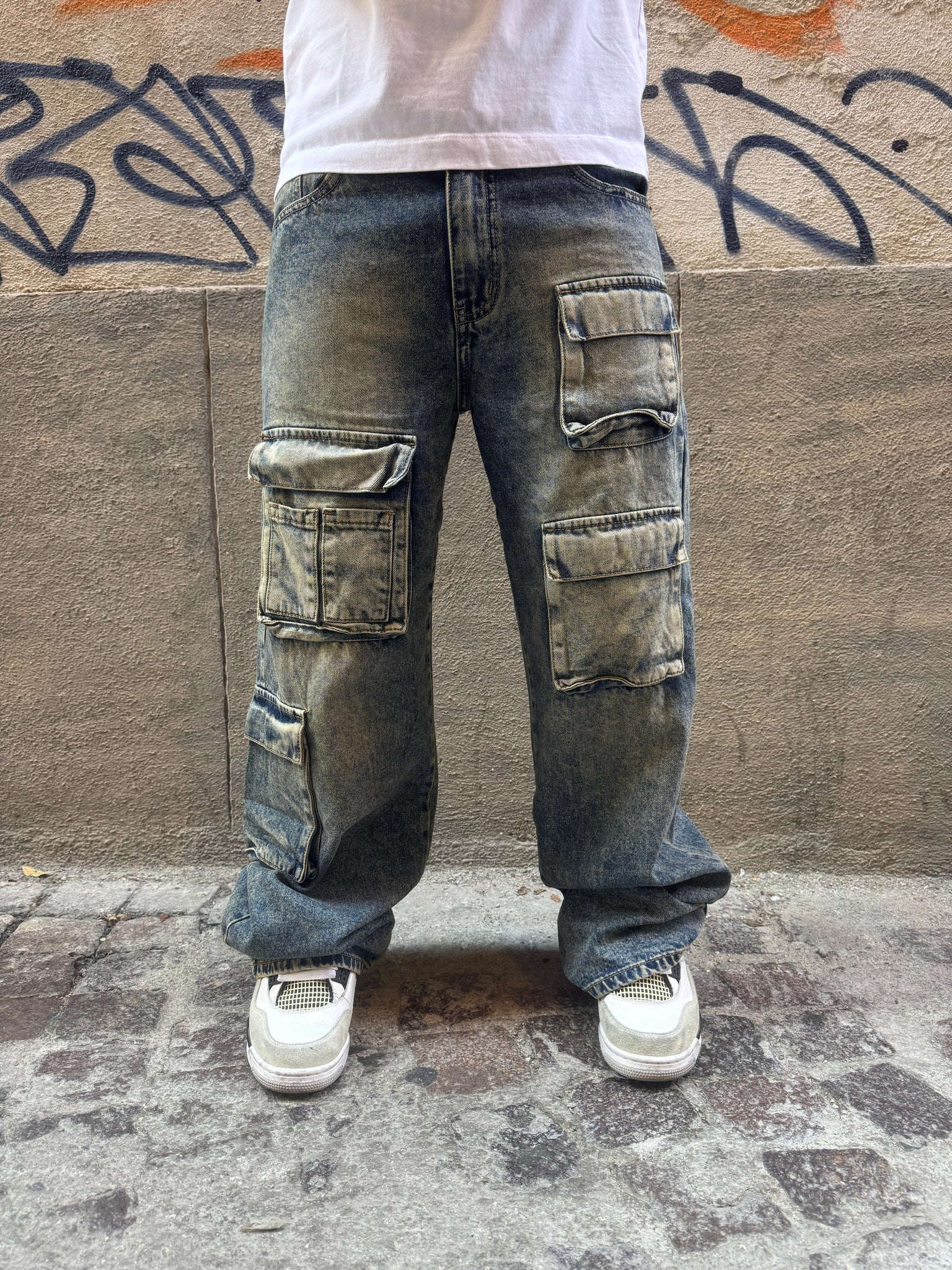 Cargo Sabbiato Denim Multipocket