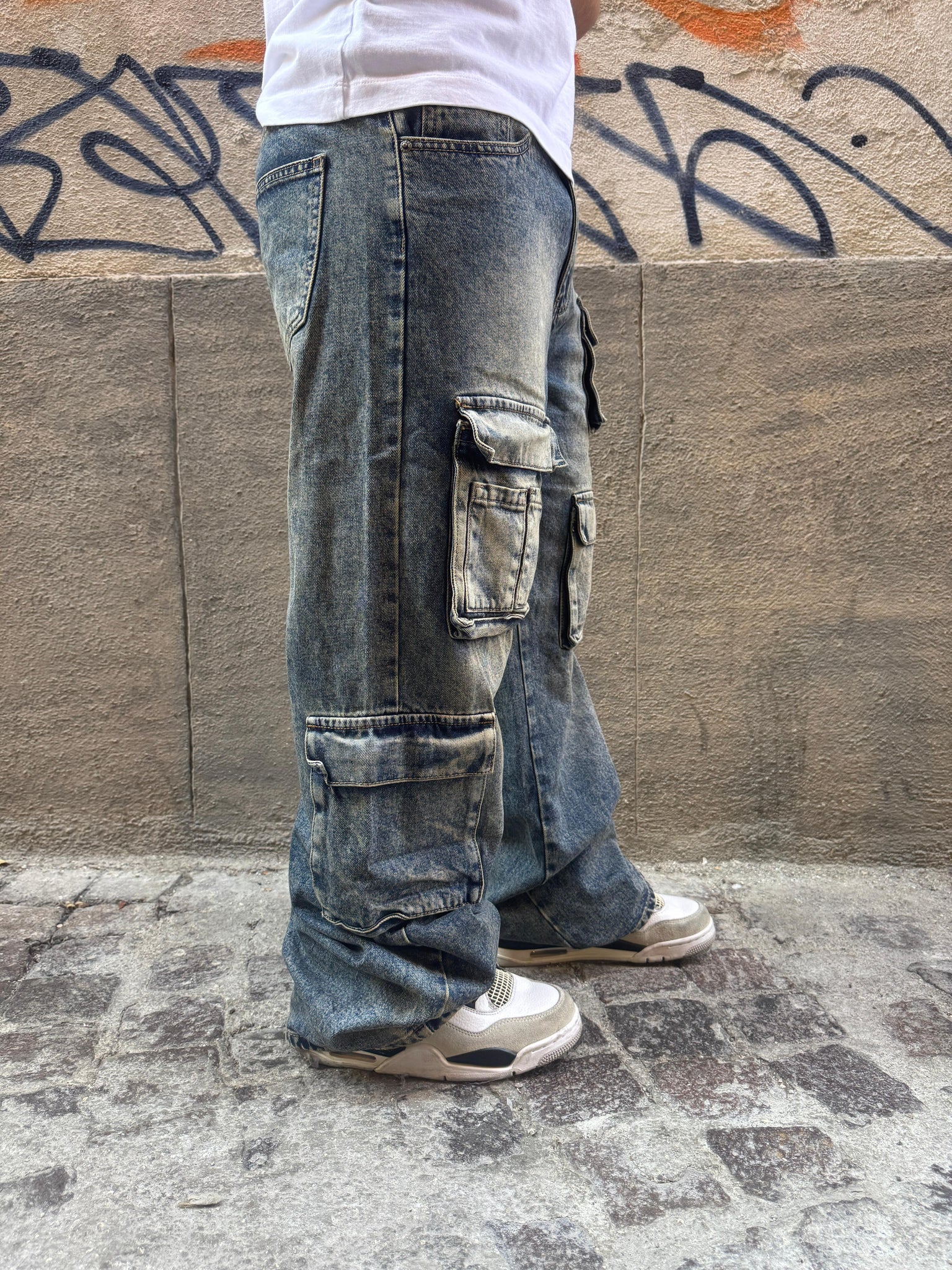 Cargo Sabbiato Denim Multipocket