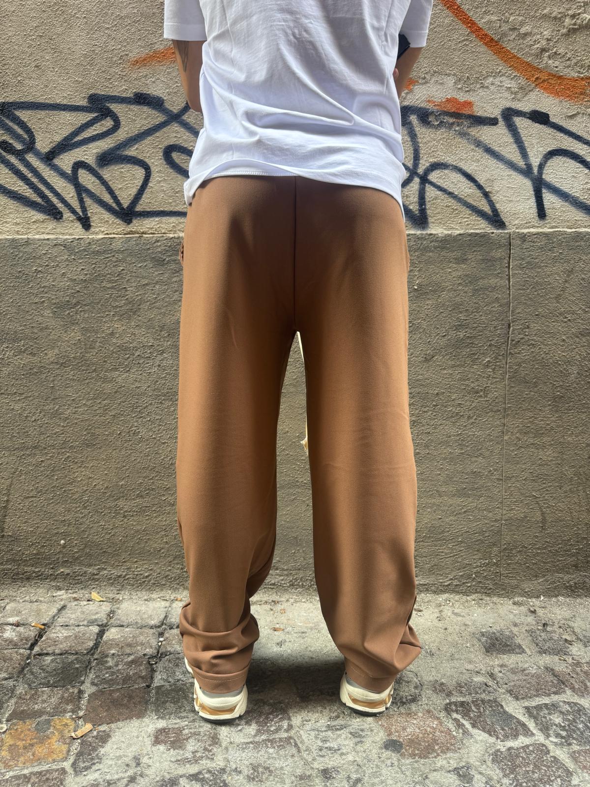 Pantalone Classico Marrone laccio largo